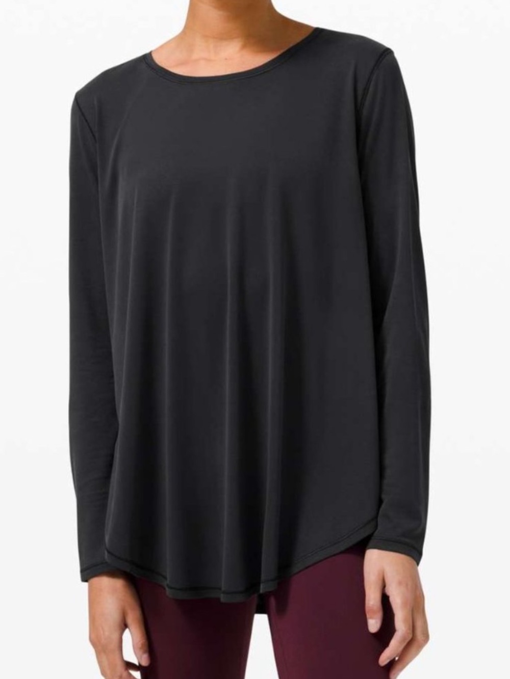Lululemon Draped Bum Covering Long Sleeve Black size 4 small